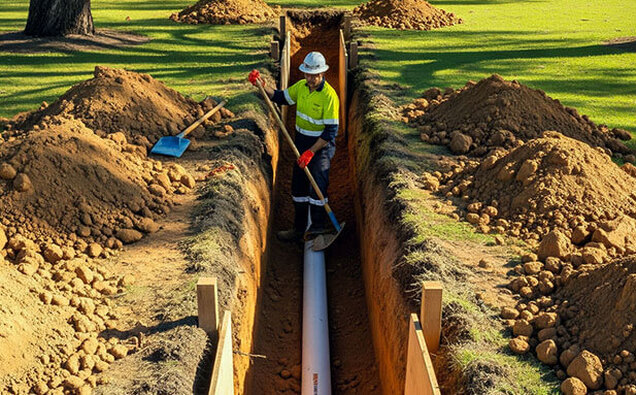 Pipe Laying Trench